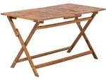 GARTENTISCH 140/75 cm Massivholz Dunkler Holzfarbton Cento