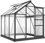 GEW&Auml;CHSHAUS Aluminium 3,65m2 190x192x201cm mit Fundament Dachfenster