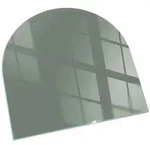 GLASPLATTE f&uuml;r Kamin 100x100 cm