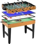 MULTIGAME Spieletisch 4 in 1 , Partyspieltisch mit Tischtennis Stahl