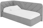 EINZELLBETT Jugendbett mit Bettkasten, Rechts - FIKY 100x200 Grau