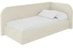 EINZELLBETT Jugendbett mit Bettkasten, Links - JAXY 80x200 Beige