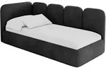 EINZELLBETT Jugendbett mit Bettkasten und Matratze H3/H4, Rechts - VELY 80x200