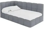 EINZELBETT Jugendbett mit Bettkasten Rechts, mit Matratze - LIVY 100x200 Grau