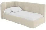 EINZELLBETT Jugendbett mit Bettkasten und Matratze H3/H4, Rechts - AURY 80x200