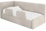 EINZELLBETT Jugendbett mit Bettkasten und Matratze H3/H4, Rechts - NORY 80x200...