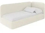 EINZELLBETT Jugendbett mit Bettkasten, Links - ELSY 80x200 Beige