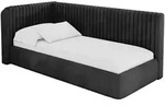 EINZELLBETT Jugendbett mit Bettkasten und Matratze H3/H4, Rechts - AURY 90x200