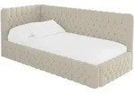 EINZELLBETT Jugendbett mit Bettkasten und Matratze H3/H4, Rechts - MULY 90x200