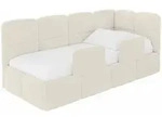 EINZELLBETT Jugendbett mit Bettkasten, Links - KIVY 90x200 Beige
