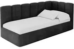EINZELLBETT Jugendbett mit Bettkasten und Matratze H3/H4, Links - DEXY 80x200...