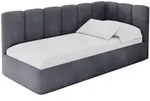 EINZELLBETT Jugendbett mit Bettkasten und Matratze H3/H4, Links - DEXY 100x200