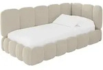 EINZELLBETT Jugendbett mit Bettkasten und Matratze H3/H4, Links - AVRY 80x200