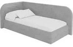 EINZELLBETT Jugendbett mit Bettkasten, Rechts - JAXY 90x200 Grau