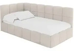 EINZELBETT Jugendbett mit Bettkasten Rechts, mit Matratze - LIVY 80x200 Beige