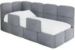EINZELLBETT Jugendbett mit Bettkasten, Rechts - KIVY 100x200 Grau