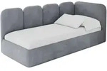 EINZELLBETT Jugendbett mit Bettkasten und Matratze H3/H4, Links - VELY 100x200...