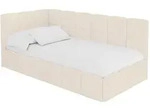 EINZELBETT Jugendbett mit Bettkasten Rechts, mit Matratze - LIVY 80x200 Beige