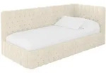 EINZELLBETT Jugendbett mit Bettkasten, Links - MULY 80x200 Beige