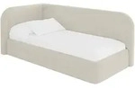 EINZELLBETT Jugendbett mit Bettkasten, Rechts - JOVY 100x200 Beige