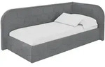 EINZELLBETT Jugendbett mit Bettkasten, Links - JAXY 80x200 Dunkelgrau