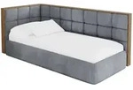 EINZELLBETT Jugendbett mit Bettkasten und Matratze H3/H4, Rechts - SOVY 80x200...