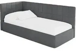 EINZELLBETT Jugendbett mit Bettkasten und Matratze H3/H4, Rechts - TULY 90x200