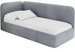 EINZELLBETT Jugendbett mit Bettkasten, Rechts - ELSY 90x200 Grau