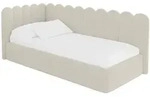 EINZELLBETT Jugendbett mit Bettkasten, Rechts - ARTY 90x200 Beige