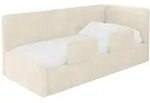 EINZELLBETT Jugendbett mit Bettkasten und Matratze H3/H4, Links - NORY 80x200...