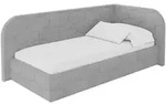 EINZELLBETT Jugendbett mit Bettkasten, Links - JAXY 80x200 Grau