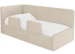 EINZELLBETT Jugendbett mit Bettkasten, Rechts - NORY 90x200 Beige