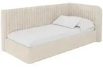 EINZELLBETT Jugendbett mit Bettkasten und Matratze H3/H4, Links - AURY 80x200...