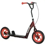 KINDERROLLER Scooter Tretroller mit verstellbarem Lenker, gro&szlig;en R&auml;dern Rot