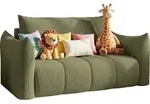 KINDERSCHLAFSOFA Lilo mit Bettkasten, Olivgr&uuml;n Cord 162/86/101 cm