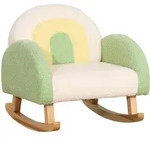 KINDERSOFA Schaukelstuhl f&uuml;r Kleinkinder Kindercouch Babysitz Eukalyptusholz