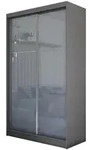 SCHWEBET&Uuml;RENSCHRANK Viva 120/216/61 graphit mit Lacobel-Glas