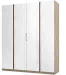 DREHT&Uuml;RENSCHRANK CAGLIARI 200/239/61,9cm 4-t&uuml;rig mit Spiegel Goldfarben