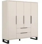 KLEIDERSCHRANK 4 T&uuml;ren Eden Kaschmir