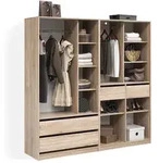 KLEIDERSCHRANK Trento Sonoma 2er Set