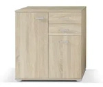 KOMMODE MICHELE 71/75/35 cm mit 2 Schubladen 2 T&uuml;ren Sonoma Eiche