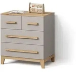 KOMMODE Mailo Cashmere/Artisan 80 x 88 cm mit 4 Schubladen