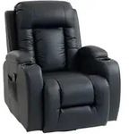 MASSAGESESSEL Kunstleder Stahl Schwarz