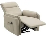 ELEKTRISCHER MASSAGESESSEL mit Fu&szlig;st&uuml;tze Beige