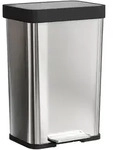 M&Uuml;LLEIMER 60 L Treteimer mit Soft-Close-Deckel Edelstahl Silber