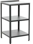 OUTDOOR-K&Uuml;CHENINSEL Stahl schwarz 50/50/92 cm Vilama