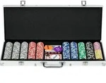 POKERKOFFER-SET Aluminium PS-Kunststoff Silber