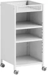 B&Uuml;CHERREGAL Metall Kunststoff Wei&szlig;