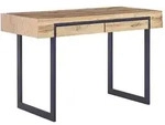 SCHREIBTISCH heller Holzfarbton/schwarz 120/55/76 cm Vida