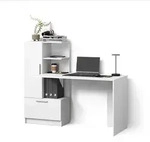 SCHREIBTISCH Lorena Wei&szlig; 150 x 120.1 cm mit 2 T&uuml;ren